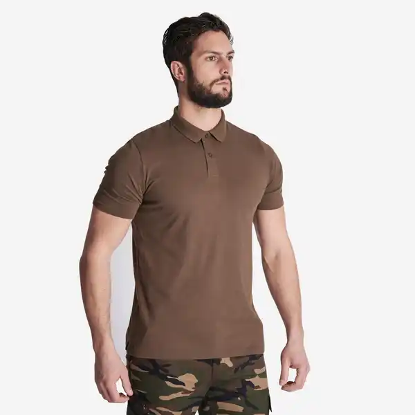 Bild 1 von Jagd-Poloshirt 100 Herren atmungsaktiv braun