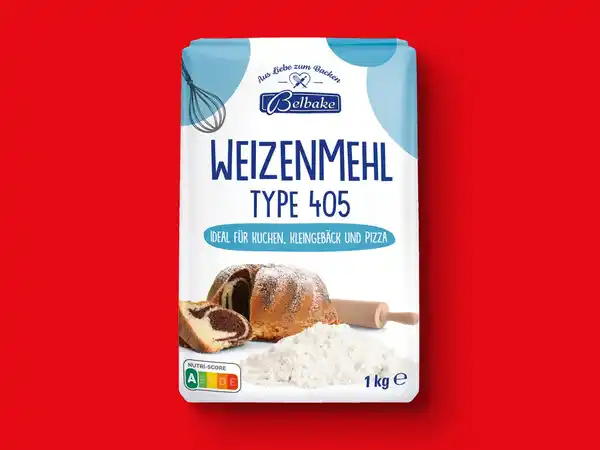 Bild 1 von Belbake Weizenmehl Type 405,  1 kg