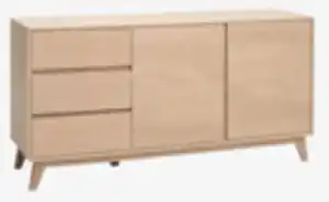 Sideboard KALBY 2 Türen helle Eiche