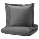 Bild 1 von LUKTJASMIN Bettwäsche-Set, 2-teilig, dunkelgrau 155x220/80x80 cm