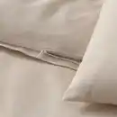 Bild 4 von GROVSNÄRJA Bettwäsche-Set, 2-teilig, Flanell dunkelbeige/beige 140x200/80x80 cm