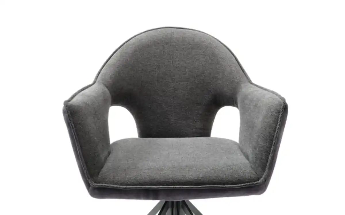 Bild 3 von Stuhl Merle-Eloy in anthrazit und aubergine, Gestell schwarz matt