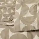 Bild 4 von ÄNGSNEJLIKA Bettwäsche-Set, 3-teilig, graubeige/elfenbeinweiß 240x220/80x80 cm