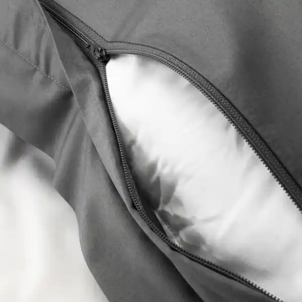 Bild 4 von LUKTJASMIN Bettwäsche-Set, 2-teilig, dunkelgrau 155x220/80x80 cm