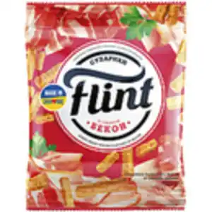 "Flint" - Snack aus Weizenbrot mit Speckgeschmack und Raucha...