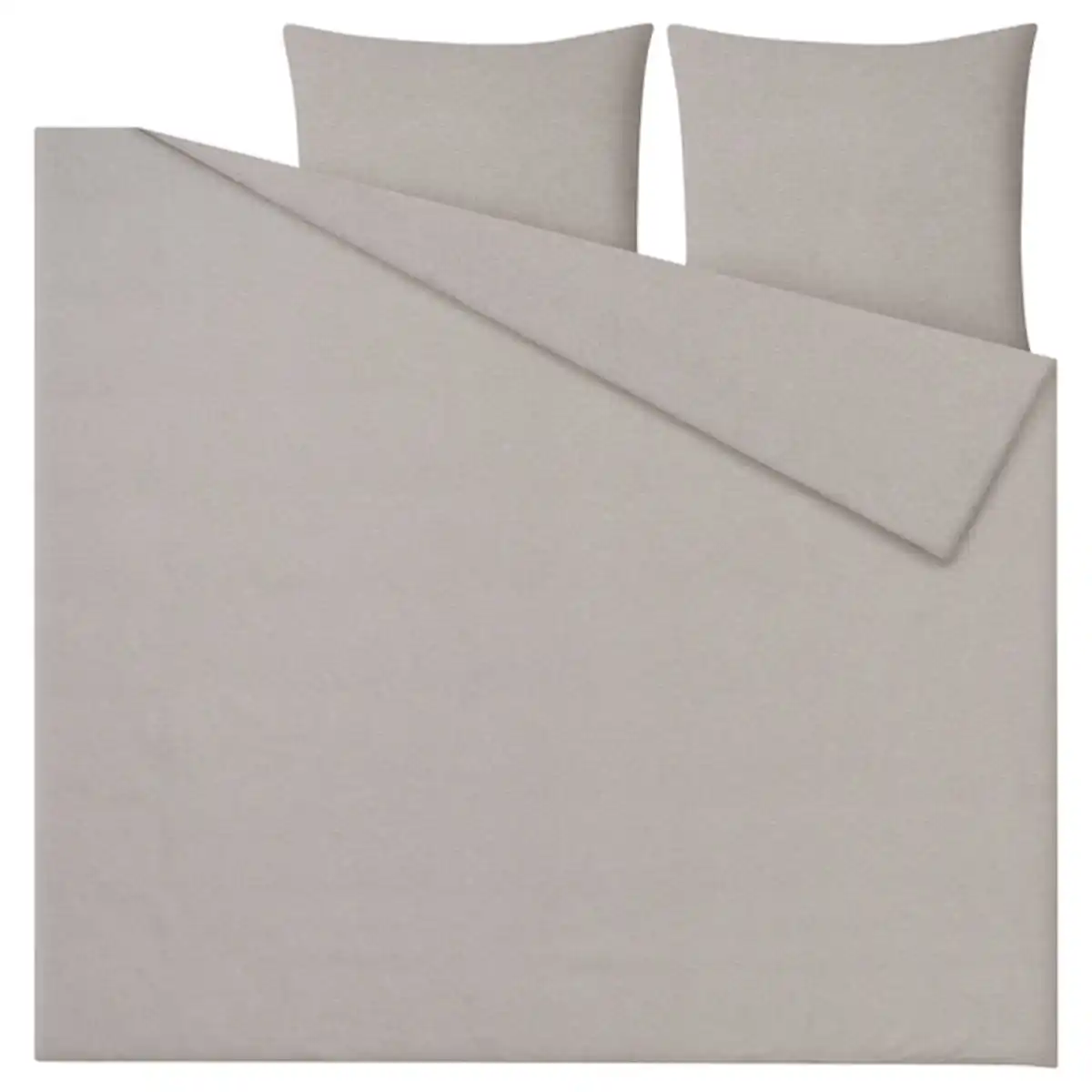 Bild 2 von GROVSNÄRJA Bettwäsche-Set, 3-teilig, Flanell dunkelgrau/grau 240x220/80x80 cm