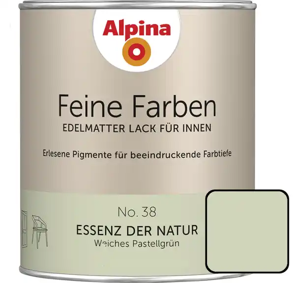 Bild 1 von Alpina Feine Farben Lack No. 38 Essenz der Natur  pastellgrün edelmatt 750 ml