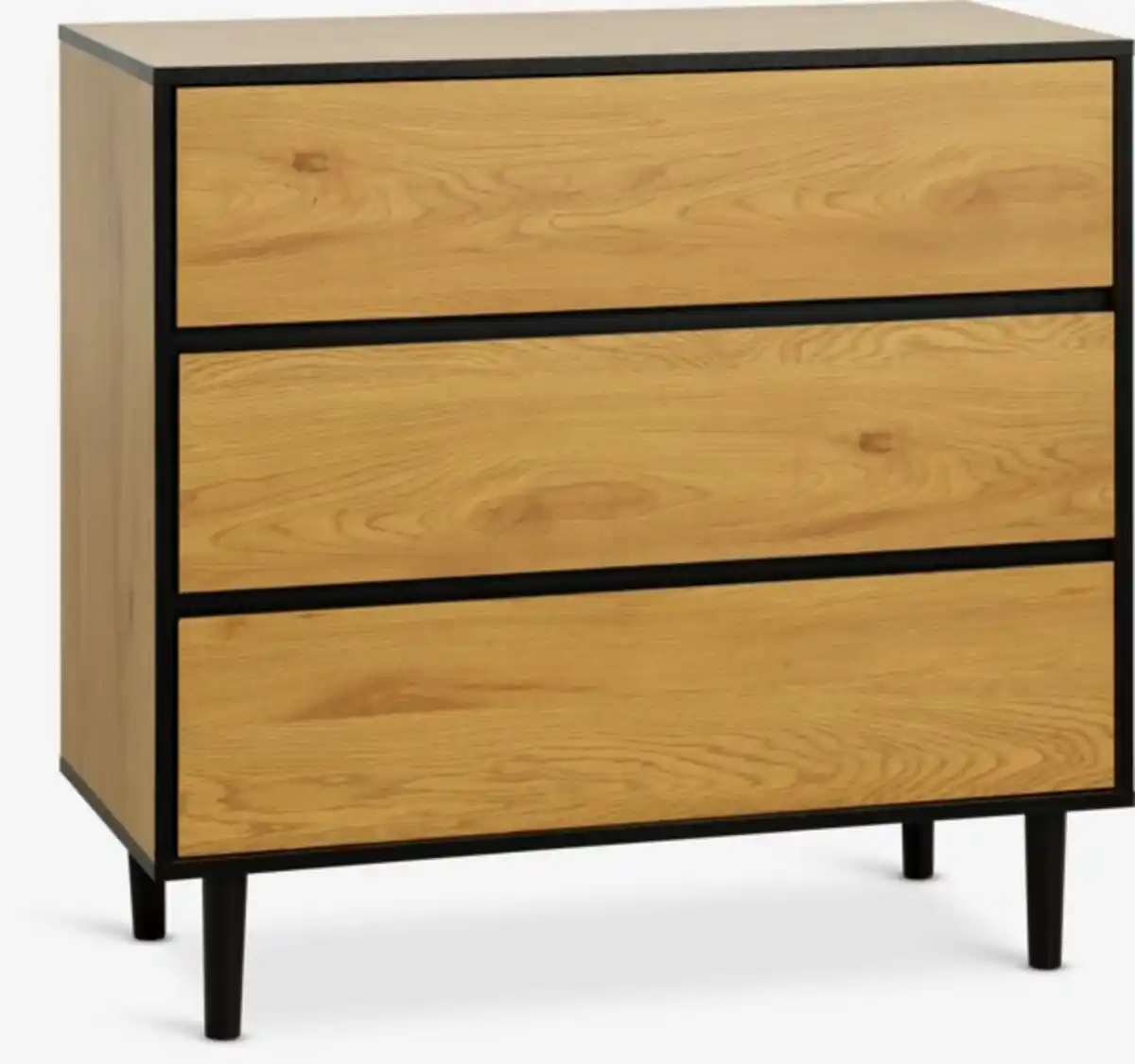 Bild 1 von Kommode ODENSE 3 Schubladen eiche/schwarz
