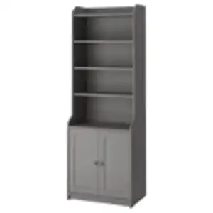 HAUGA Hochschrank mit 2 Türen, grau 70x199 cm