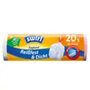 Swirl® Müllbeutel 20L Zugband 20er 100% recyclt