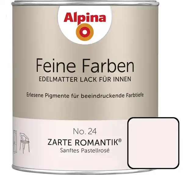 Bild 1 von Alpina Feine Farben Lack No. 24 Zarte Romantik  pastellrosé edelmatt 750 ml