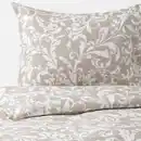 Bild 2 von VÅRBRÄCKA Bettwäsche-Set, 2-teilig, beige/weiß 155x220/80x80 cm
