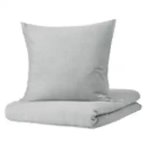 SPJUTVIAL Bettwäsche-Set, 2-teilig, hellgrau/meliert 155x220/80x80 cm