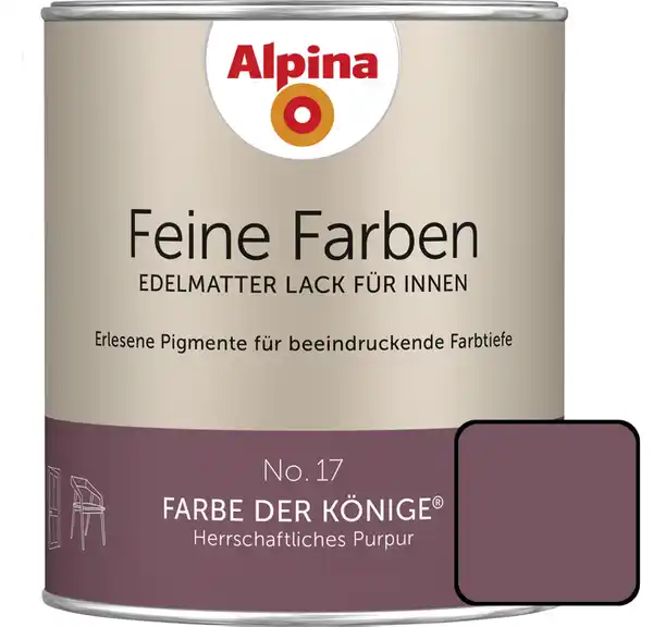 Bild 1 von Alpina Feine Farben Lack No. 17 Farbe der Könige  purpur edelmatt 750 ml