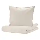 Bild 1 von ÄNGSLILJA Bettwäsche-Set, 2-teilig, helles Graubeige 155x220/80x80 cm