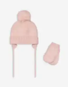 Baby Set aus Mütze und Handschuhen - Fleece-Futter