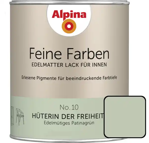 Bild 1 von Alpina Feine Farben Lack No. 10 Hüterin der Freiheit  patinagrün edelmatt 750 ml