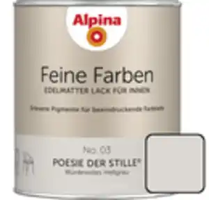 Alpina Feine Farben Lack No. 03 Poesie der Stille  hellgrau edelmatt 750 ml