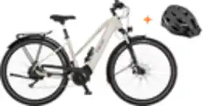 FISCHER Trekking E-Bike Viator 7.0i 28 Zoll RH 45 cm hellgrau inkl. Helm