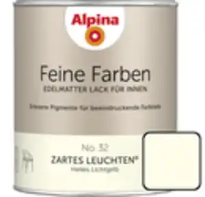 Alpina Feine Farben Lack No. 32 Zartes Leuchten  lichtgelb edelmatt 750 ml