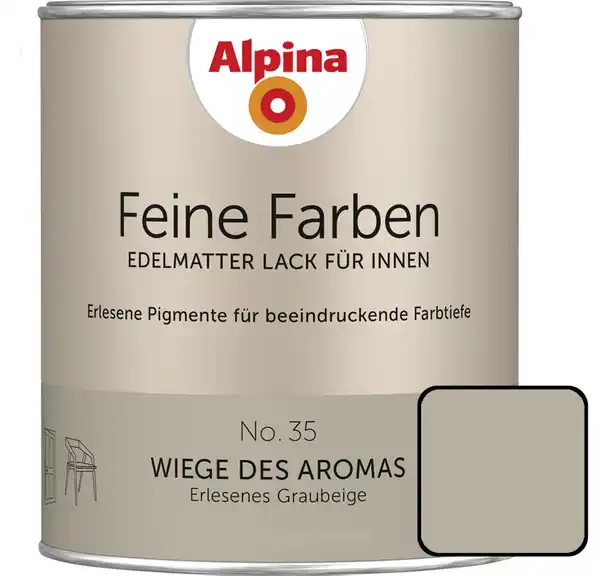 Bild 1 von Alpina Feine Farben Lack No. 35 Wiege des Aromas  graubeige edelmatt 750 ml