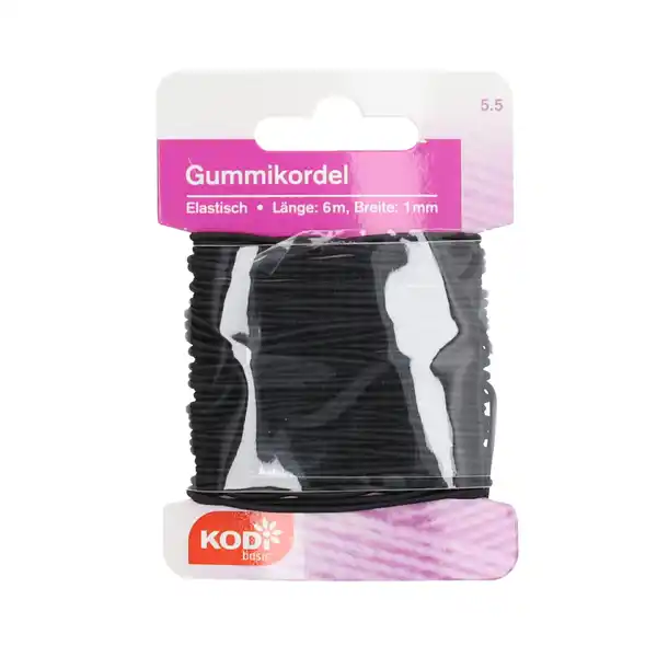 Bild 1 von KODi Basic Gummikordel 1 mm x 6 m Schwarz