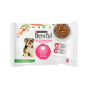 Hundenassfutter Purina Beneful 4 x 100 g, Truthahn und Lamm