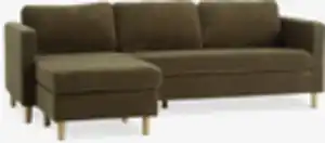 Sofa FALSLEV Chaiselongue Cord olivgrün