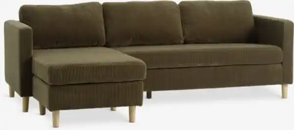 Bild 1 von Sofa FALSLEV Chaiselongue Cord olivgrün