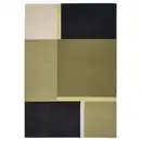 Bild 1 von SKRIFTSPRÅK Teppich Kurzflor, beigegrün/dunkelblau 133x195 cm