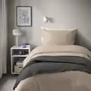 Bild 3 von GROVSNÄRJA Bettwäsche-Set, 2-teilig, Flanell dunkelbeige/beige 140x200/80x80 cm