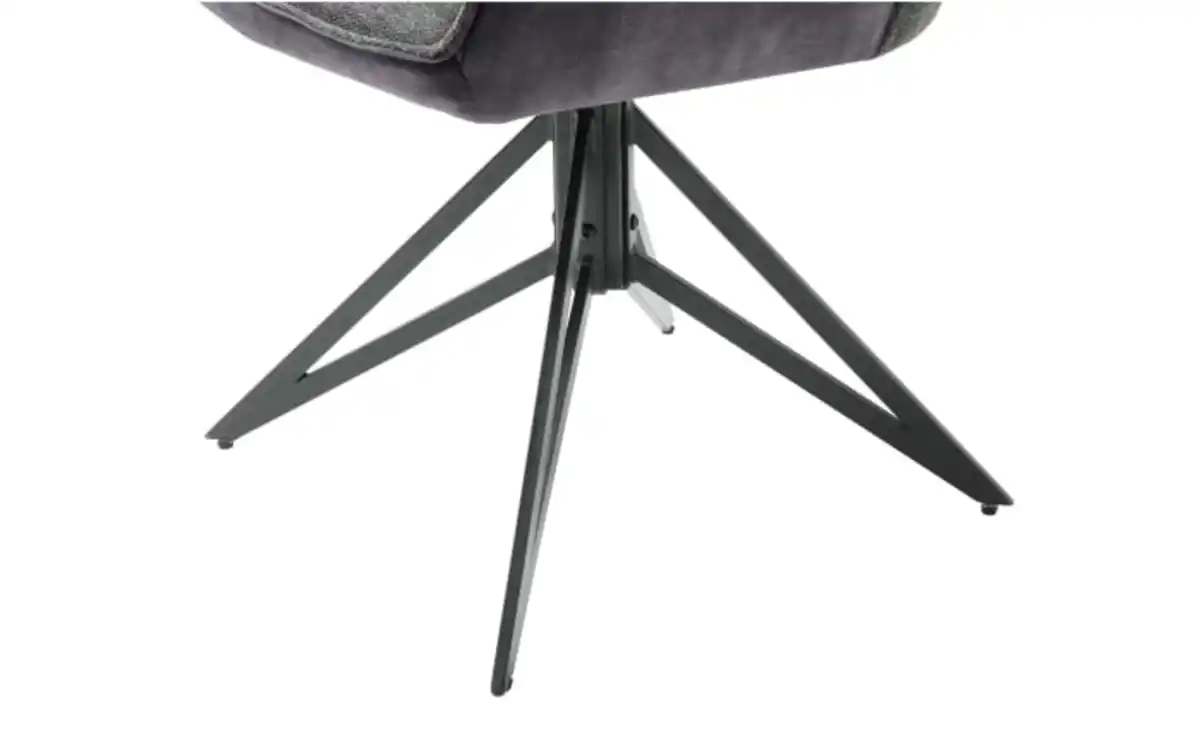 Bild 4 von Stuhl Merle-Eloy in anthrazit und aubergine, Gestell schwarz matt