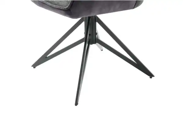 Bild 4 von Stuhl Merle-Eloy in anthrazit und aubergine, Gestell schwarz matt