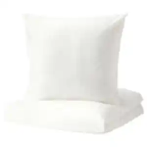 NATTJASMIN Bettwäsche-Set, 3-teilig, weiß 240x220/80x80 cm