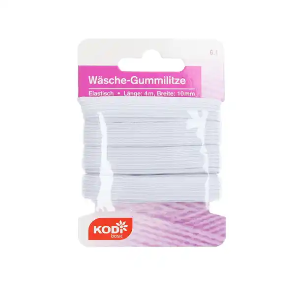 Bild 1 von KODi Basic Wäsche-Gummilitze 10 mm x 4 m Weiß