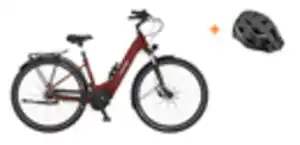 Fischer E-Bike Cita 7.8i 28 Zoll 43 cm 7-Gang 522 Wh rot inkl. Helm