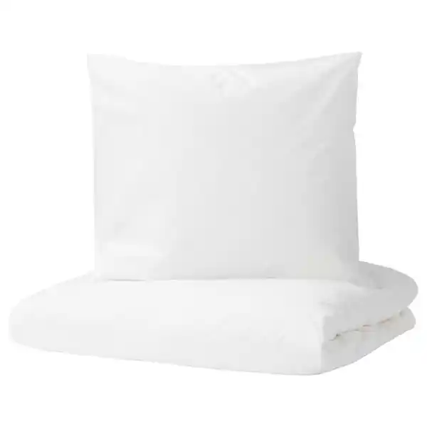Bild 1 von DVALA Bettwäsche-Set, 3-teilig, weiß 240x220/80x80 cm