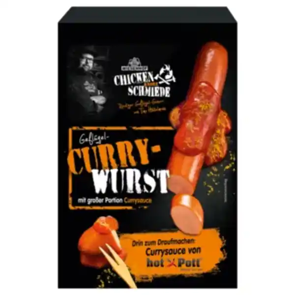 Bild 1 von Wiesenhof Chicken Schmiede Geflügel-Curry-Wurst in Sauce