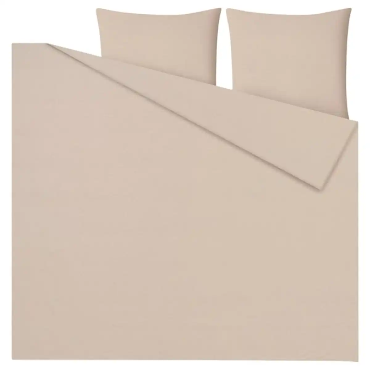 Bild 2 von GROVSNÄRJA Bettwäsche-Set, 3-teilig, Flanell dunkelbeige/beige 240x220/80x80 cm