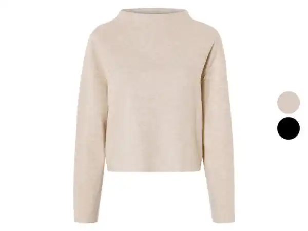 Bild 1 von esmara® Damen Strickpullover, modisch kurzer Cropped-Style