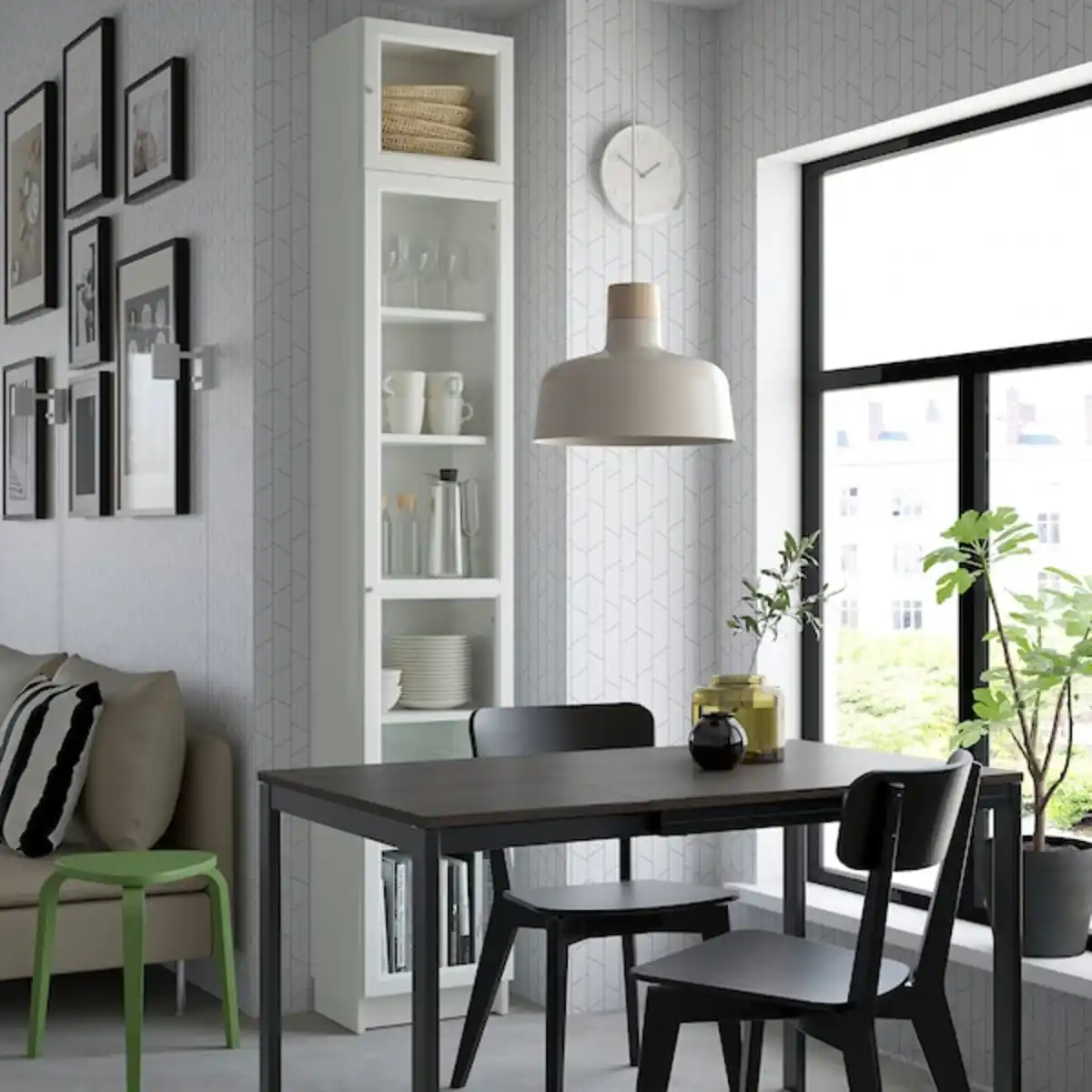 Bild 2 von BILLY / OXBERG Bücherregal mit Glastür, weiß/Glas 40x30x237 cm