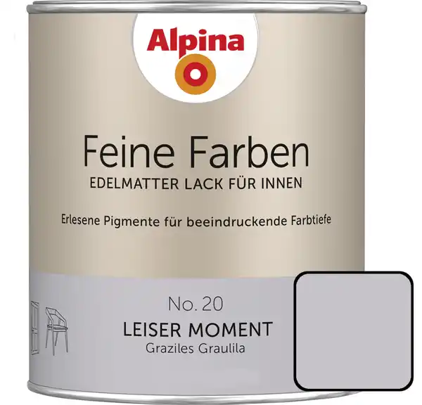 Bild 1 von Alpina Feine Farben Lack No. 20 Leiser Moment  graulila edelmatt 750 ml