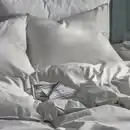 Bild 3 von BERGPALM Bettwäsche-Set, 2-teilig, grau/Streifen 155x220/80x80 cm