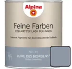 Alpina Feine Farben Lack No. 14 Ruhe des Nordens  graublau edelmatt 750 ml