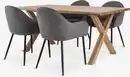 Bild 1 von GRIBSKOV L180 Tisch Eiche + 4 SABRO Stühle grau/schwarz