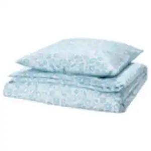 CYMBALBLOMMA Bettwäsche-Set, 2-teilig, weiß/blau 140x200/80x80 cm