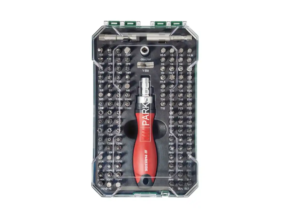 Bild 1 von PARKSIDE® Ratschen-Schraubendreher-Bitset, 115-teilig