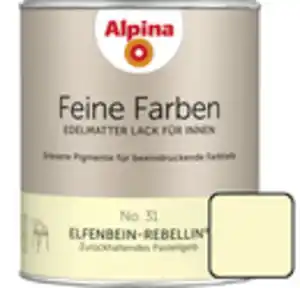 Alpina Feine Farben Lack No. 31 Elfenbein-Rebellin  pastellgelb edelmatt 750 ml