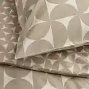 Bild 3 von ÄNGSNEJLIKA Bettwäsche-Set, 3-teilig, graubeige/elfenbeinweiß 240x220/80x80 cm