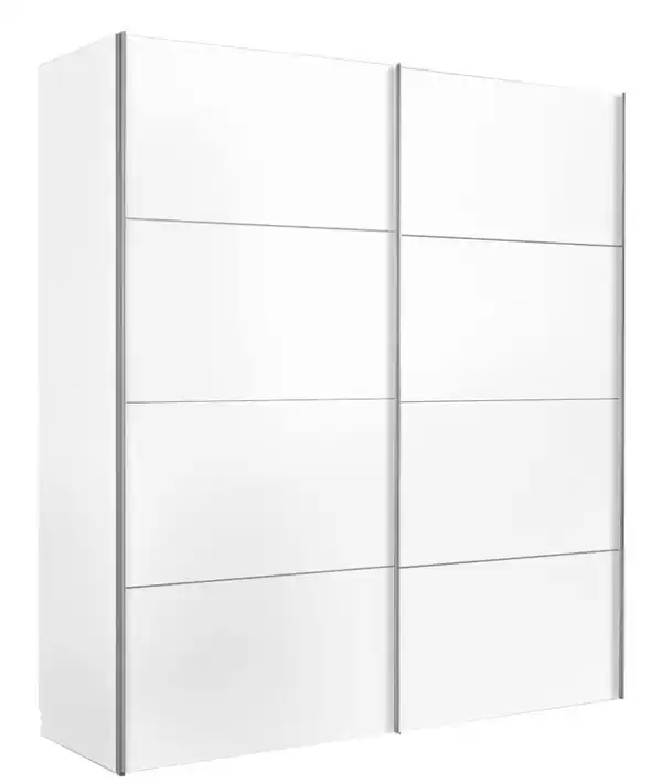 Bild 1 von LIV'IN Kleiderschrank SYDNEY 150 x 216 cm NB weiß - Schwebetüren - Innendekor Silbergrau